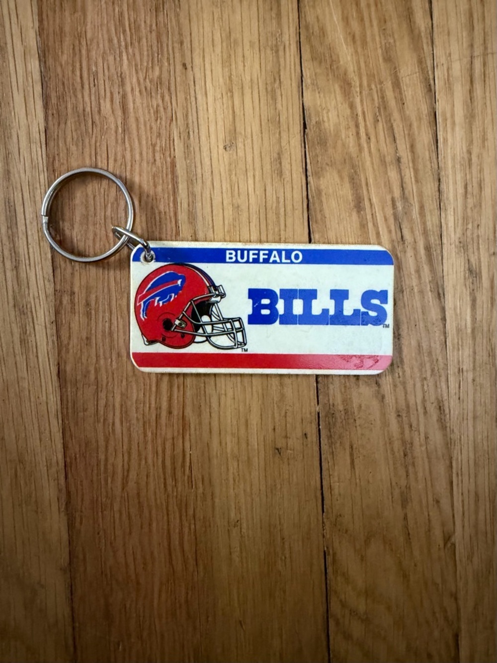 Vintage Buffalo Bills NFL Helmet Acrylic Keychain Team NFL Tag Express Key Ring